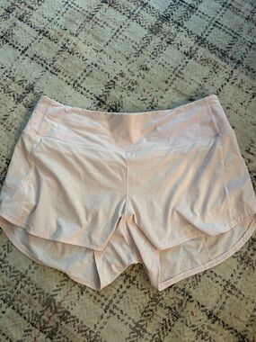 lululemon Light Pink Speed Up High-Rise Shorts 4”